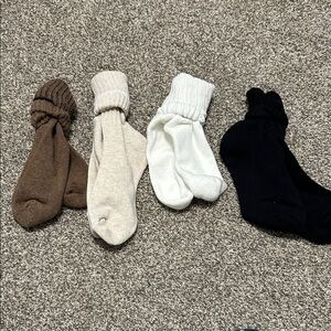 Everyday Women's Crew Socks Pack — Brown, Cream, White, Black